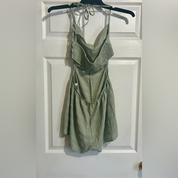 SHEIN Sage Green Textured Mini Dress - Picture 2 of 4